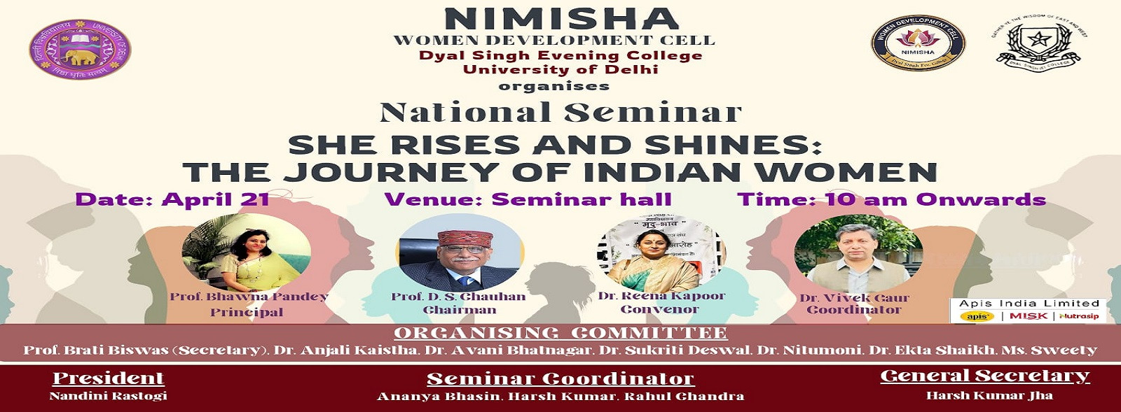 National Seminar SHE RISES AND SHINES THE JOURNEY OF INDIAN WOMEN